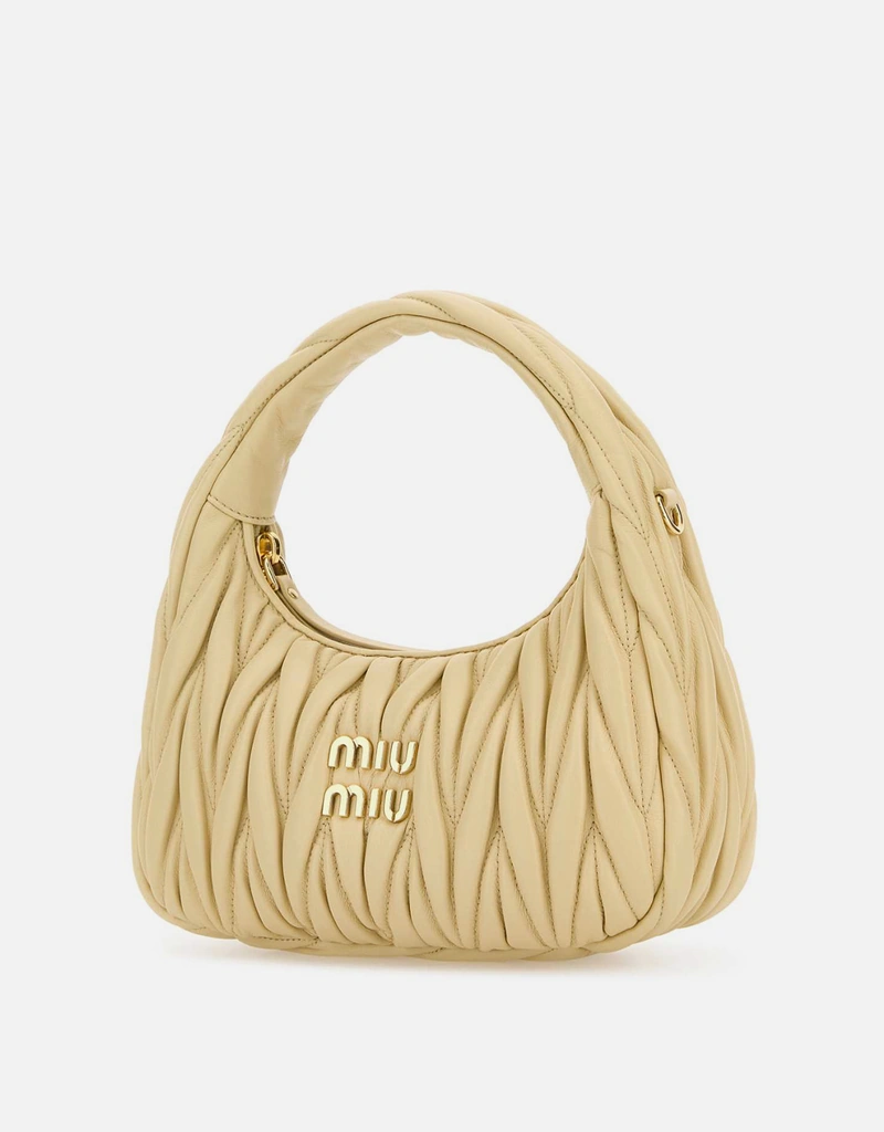 Miu Miu 絎縫ナッパレザー ワンダー ホーボーバッグ () IFCHIC.COM
