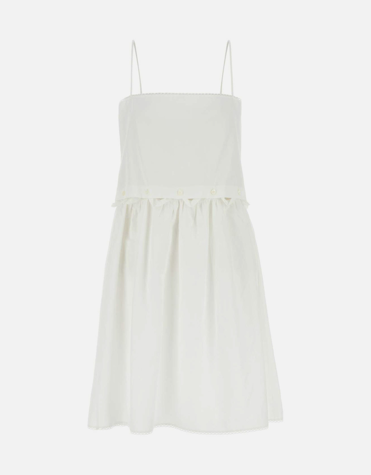 Miu Miu Miu Miu Slubbed Poplin Mini Dress - IT 40　ミュウミュウ スラブ ポプリン ミニ ドレス - IT 40