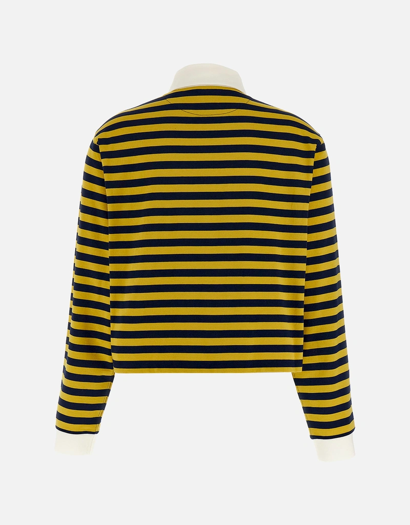 Miu Miu コットン ストライプ ポロシャツ (すべての新品) IFCHIC.COM