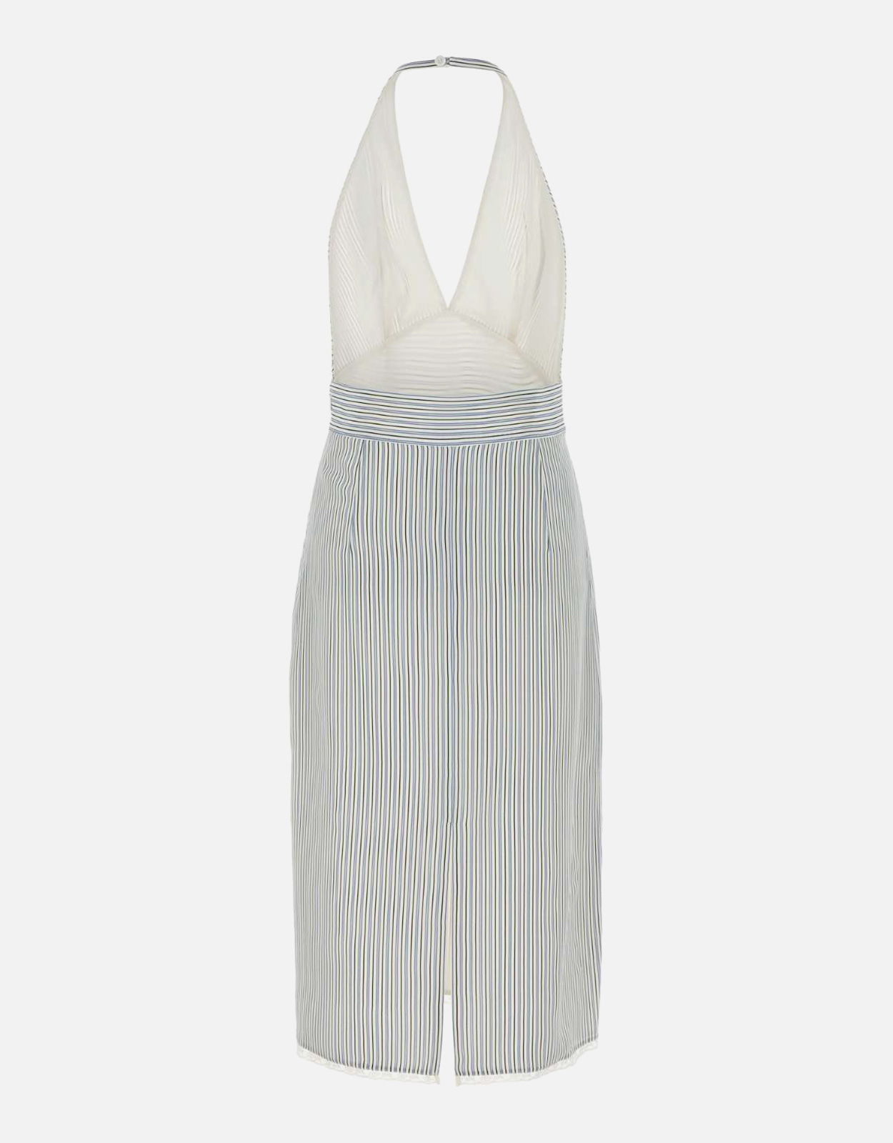 Miu Miu シルク ストライプ ひざ丈ドレス (すべての新品) IFCHIC.COM Miu Miu シルク ストライプ ひざ丈ドレス (すべての新品) IFCHIC.COM