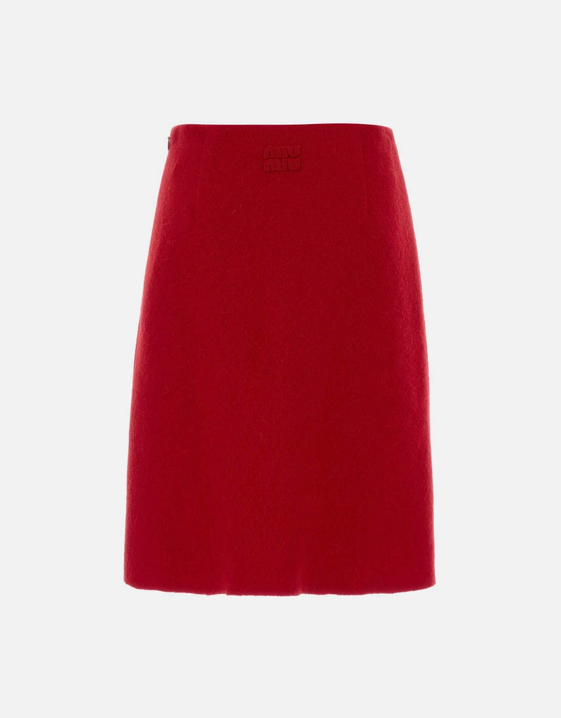 Miu Miu バージンウール混 ミディスカート (すべての新品) IFCHIC.COM