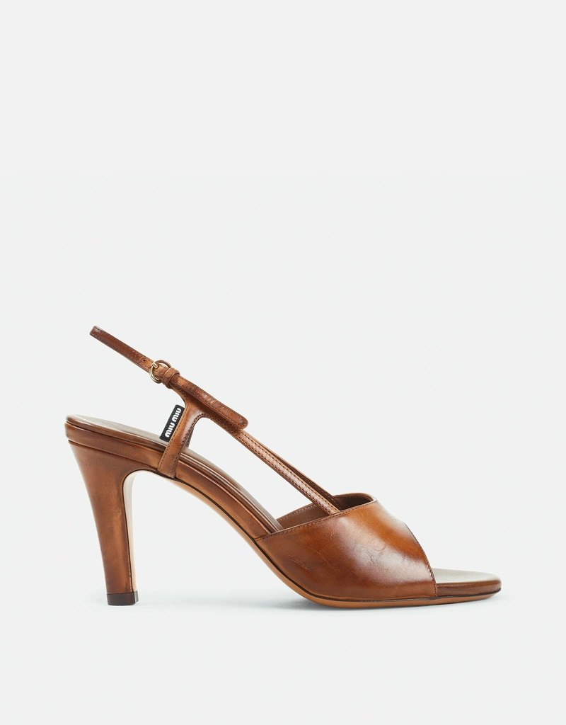 MIU MIU ハイヒール ブラウン 幾何学模様 MIU MIU ミュウミュウ ハイヒール ブラウン 幾何学模様 37 レザー