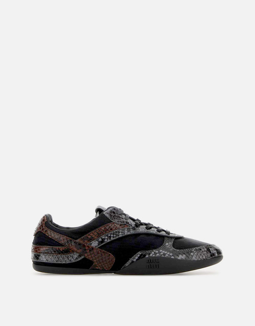 Miu Miu ファブリック×レザー スニーカー () IFCHIC.COM