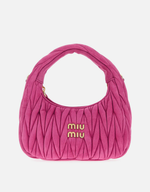 Miu Miu マトラッセ スエード ハンドバッグ () IFCHIC.COM