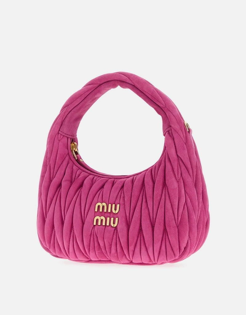 miu miu マトラッセ　ハンドバッグ　ピンク Miu Miu マトラッセ スエード ハンドバッグ () IFCHIC.COM