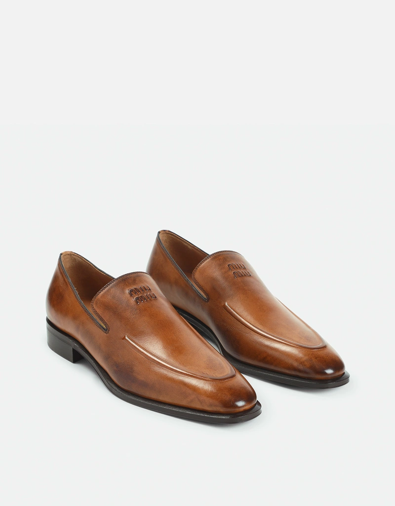 Miu Miu レザー ローファー () IFCHIC.COM