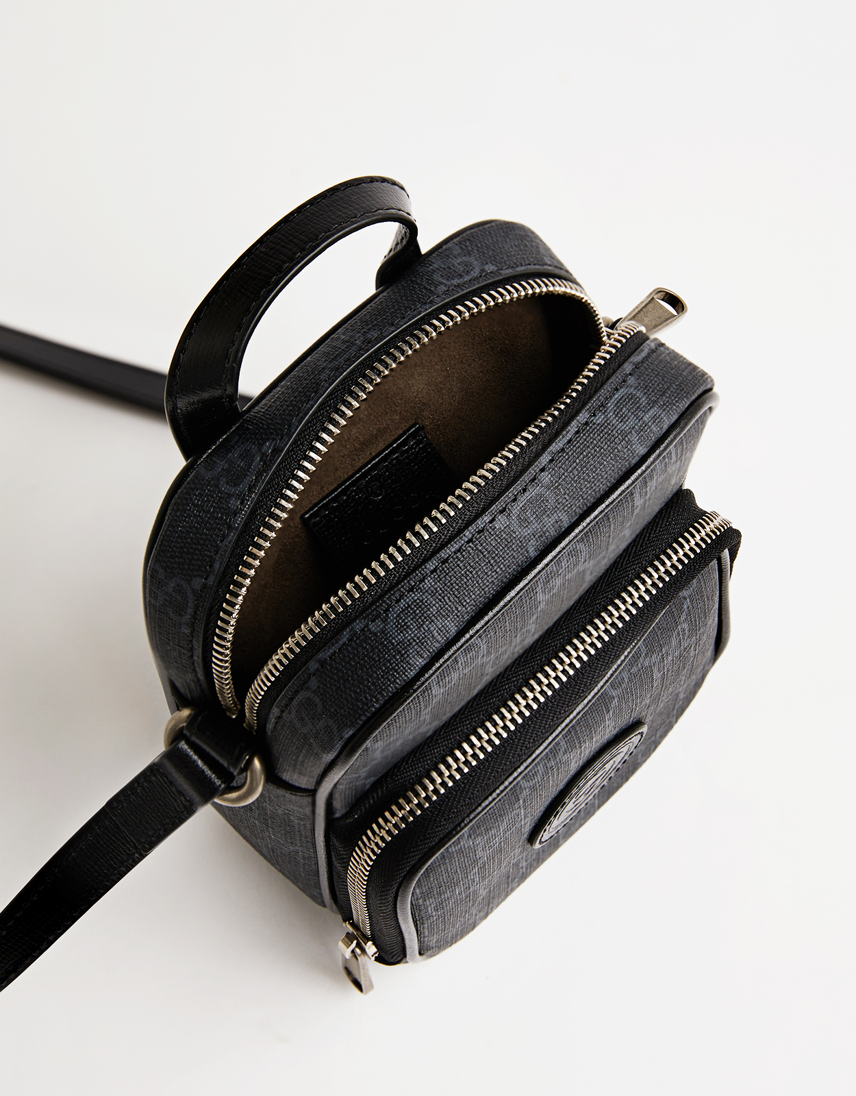 Gucci インターロッキングGミニキャンバスクロスボディバッグ