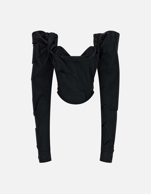 Vivienne Westwood LSサンデーコルセットボリュームパフスリーブトップ