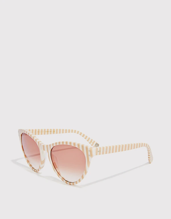 Gucci Striped Cat-eye Sunglasses