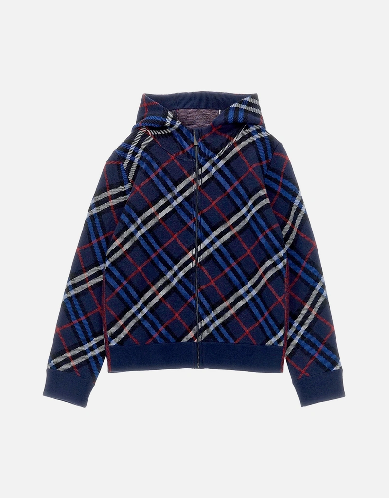 Burberry Kids Jimmy Wool Check Hooded Jacket (すべての新品) IFCHIC.COM