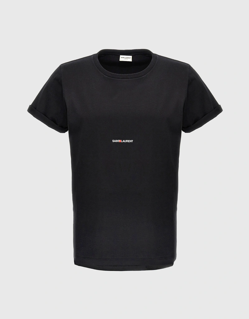 Saint Laurent メンズコットンクルーネックTシャツ (トップス＆Tシャツ