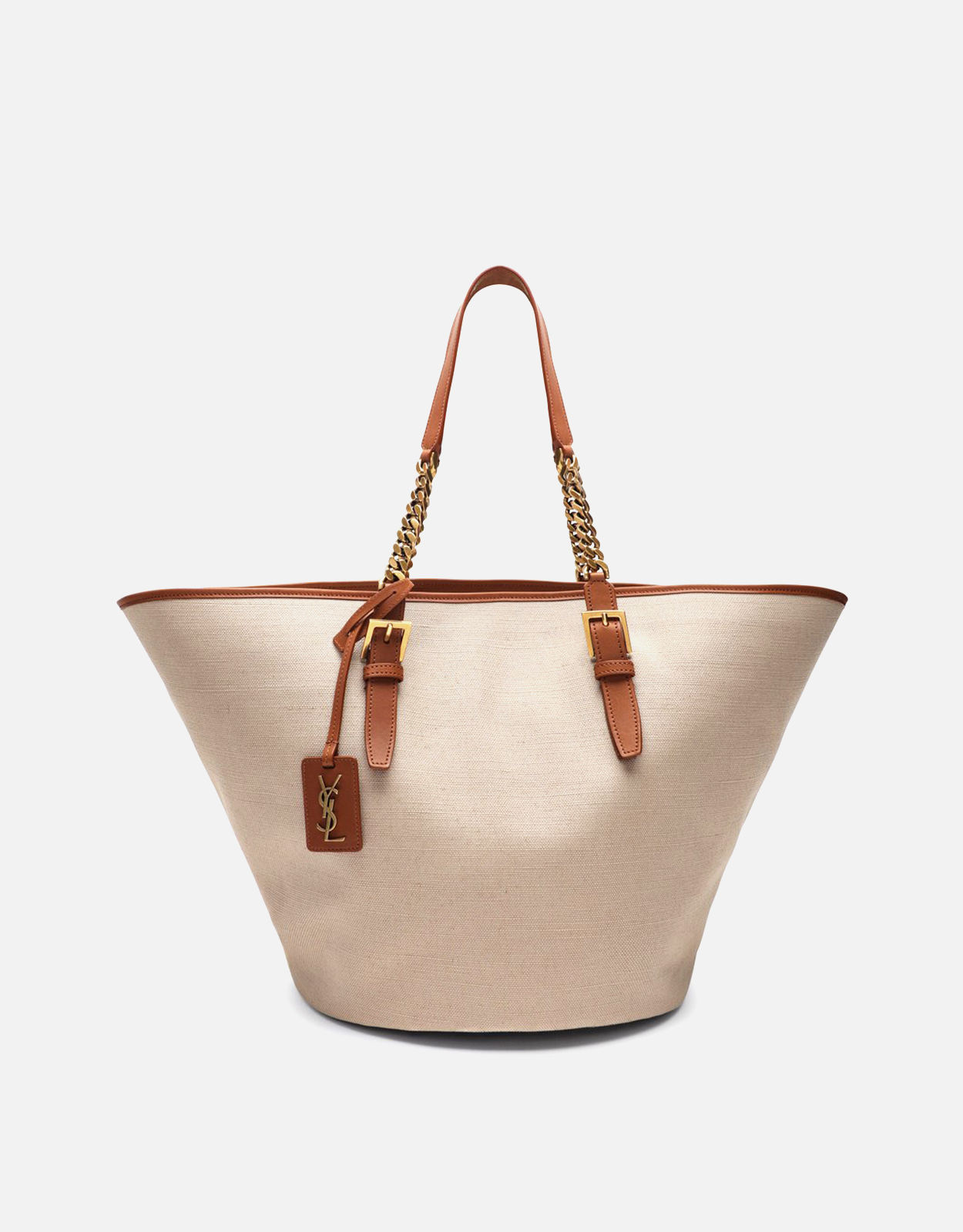 Saint Laurent Desert-coloured shoulder bag in canvas and leather　サンローラン デザートカラーのキャンバスとレザーのショルダーバッグ Saint