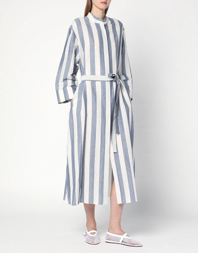 MaxMara ホワイトストライプ チュニック 40 MaxMara ホワイトストライプ チュニック 40 マックスマーラ 高級白タグ