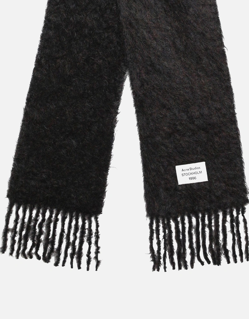 Acne Studios メンズモヘア混紡ロゴスカーフ (アクセサリ,スカーフ