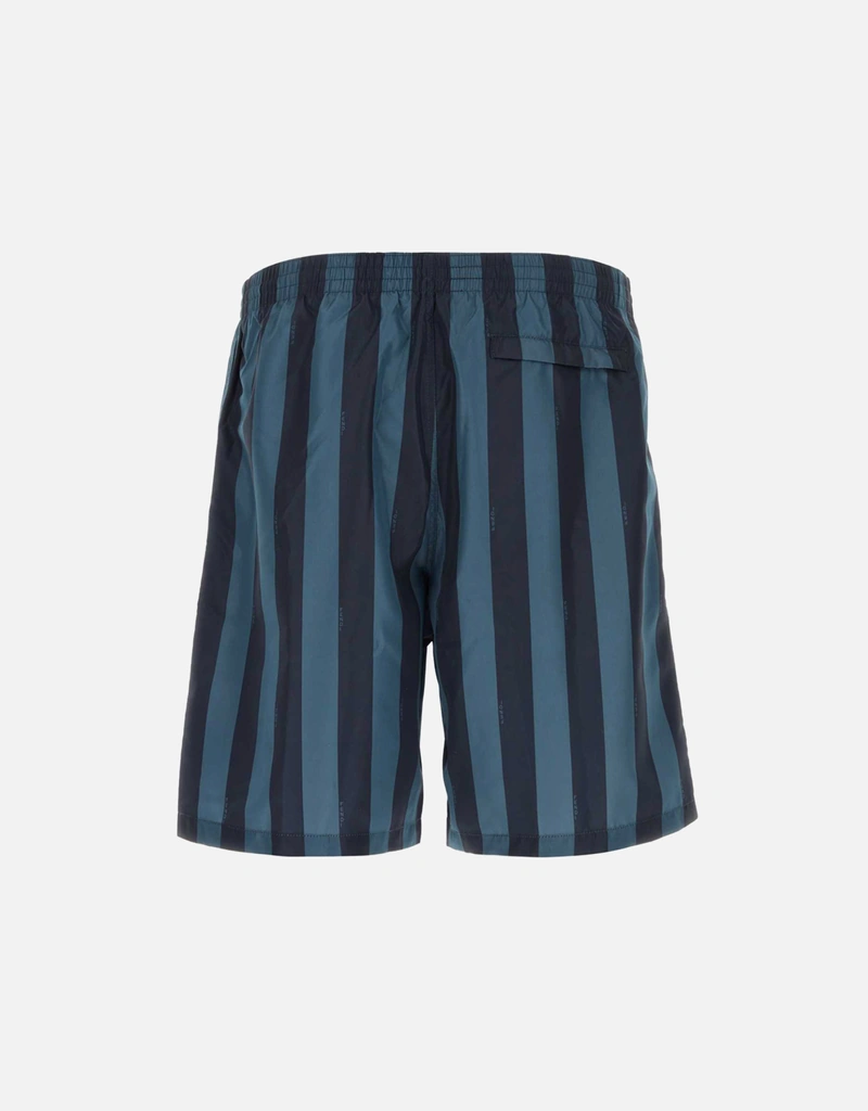Fendi メンズ ブルーペキン ポリエステル 水着ショーツ () IFCHIC.COM