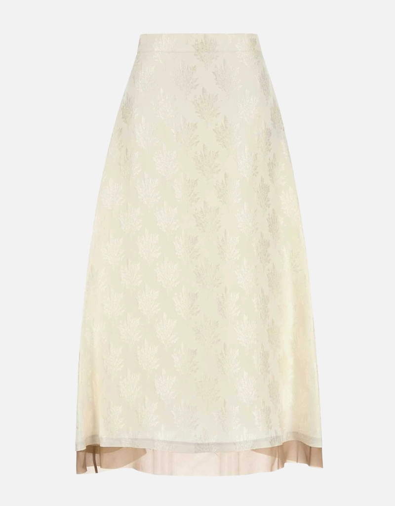 Fendi Silk Blend Midi Skirt () IFCHIC.COM