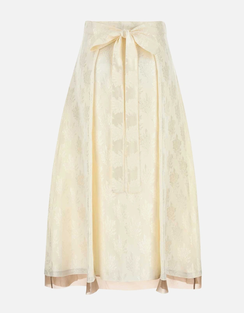 Fendi Silk Blend Midi Skirt () IFCHIC.COM