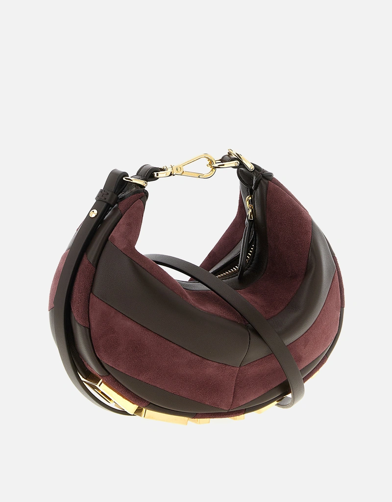 FENDI レザーショルダーバッグ ブラウン/レッド FENDI（フェンディ） ショルダーバッグ ペカン PVC/レザー ブラウン