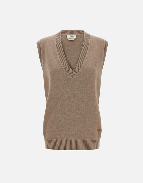 Fendi ダブグレー カシミヤ ベスト (すべての新品) IFCHIC.COM