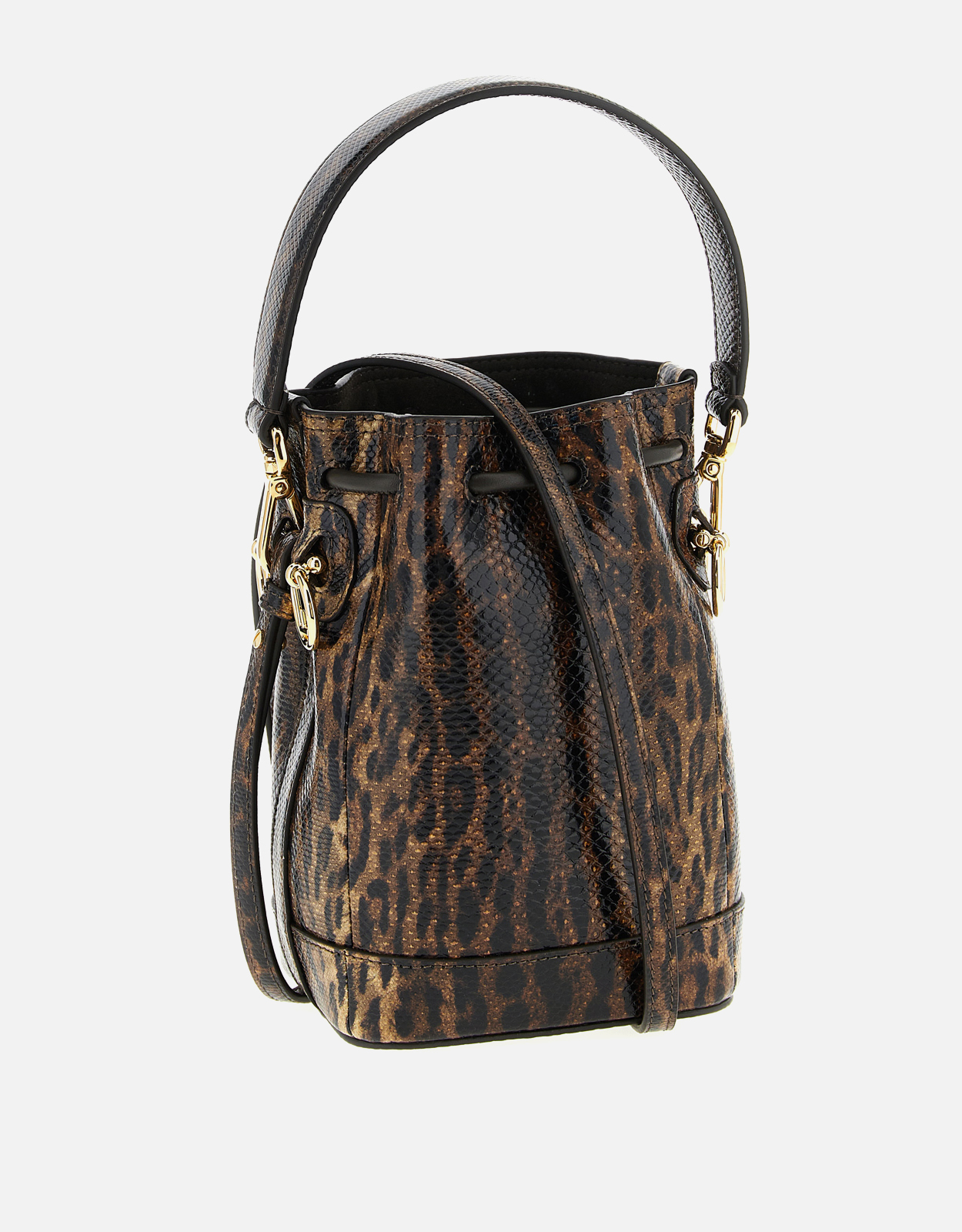 Fendi モントレゾールミニカラングスネークレザーバケットバッグ
