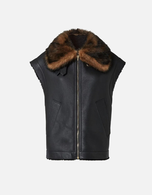 レア♡FENDI キャメル　上品　ファーベスト　ジレ 38 ジャケット　トップス Fendi ベスト | ジャケット 新作・セール | IFCHIC ジャパン公式サイト