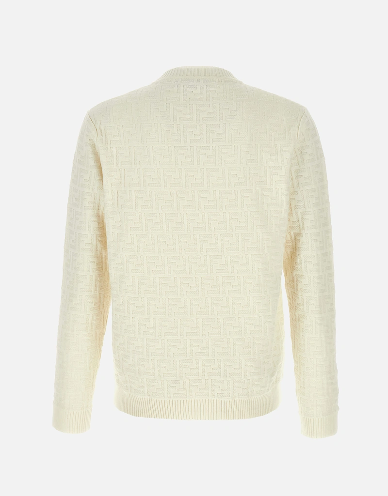 Fendi ホワイト フリースセーター Fendi メンズ Zucca コットン FF柄 セーター (すべての新品) IFCHIC.COM