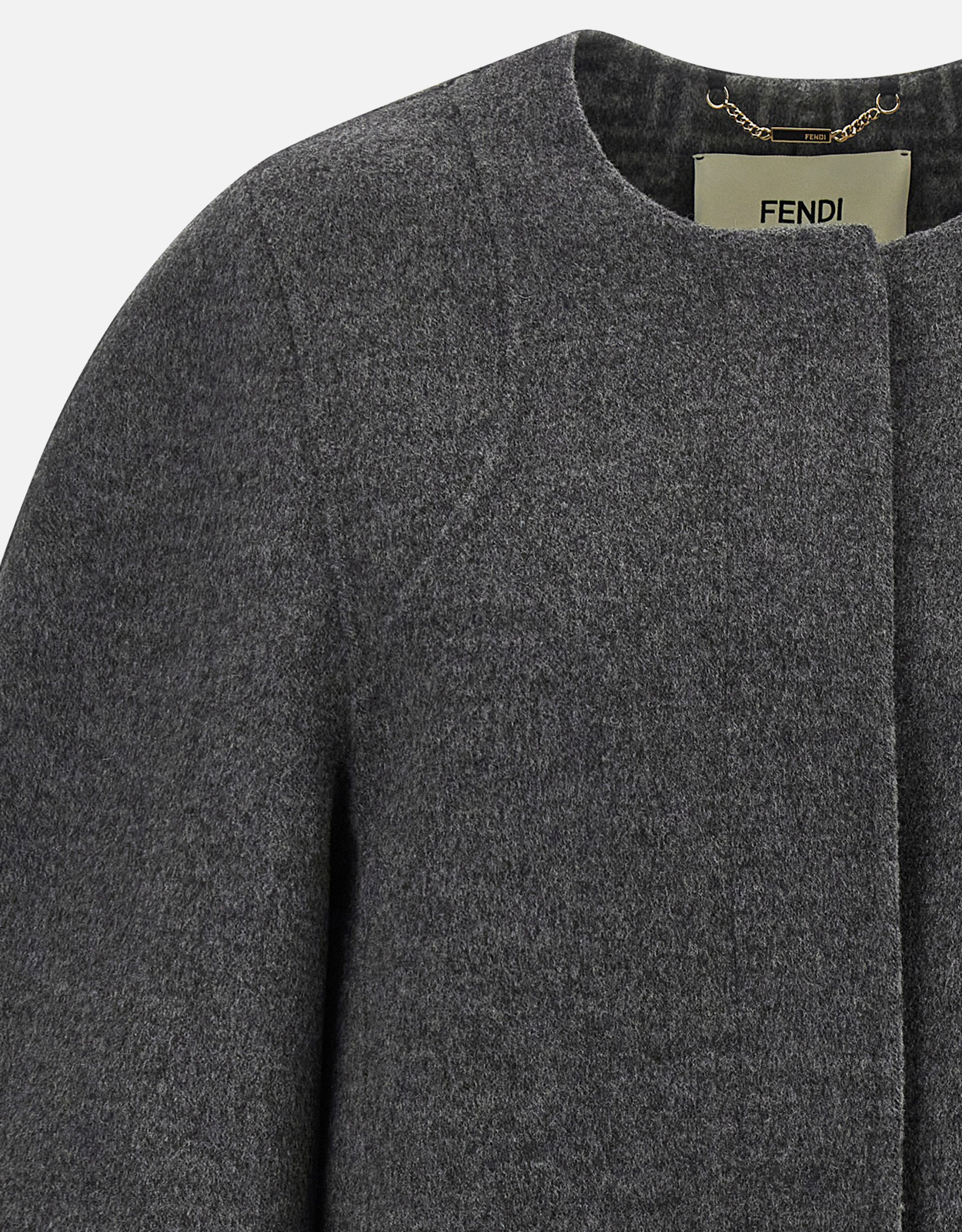 Fendi グレーウールコクーンショートジャケット (すべての新品) IFCHIC.COM