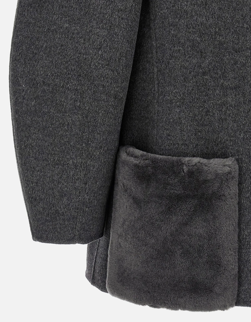 Fendi グレーウールコクーンショートジャケット (すべての新品) IFCHIC.COM
