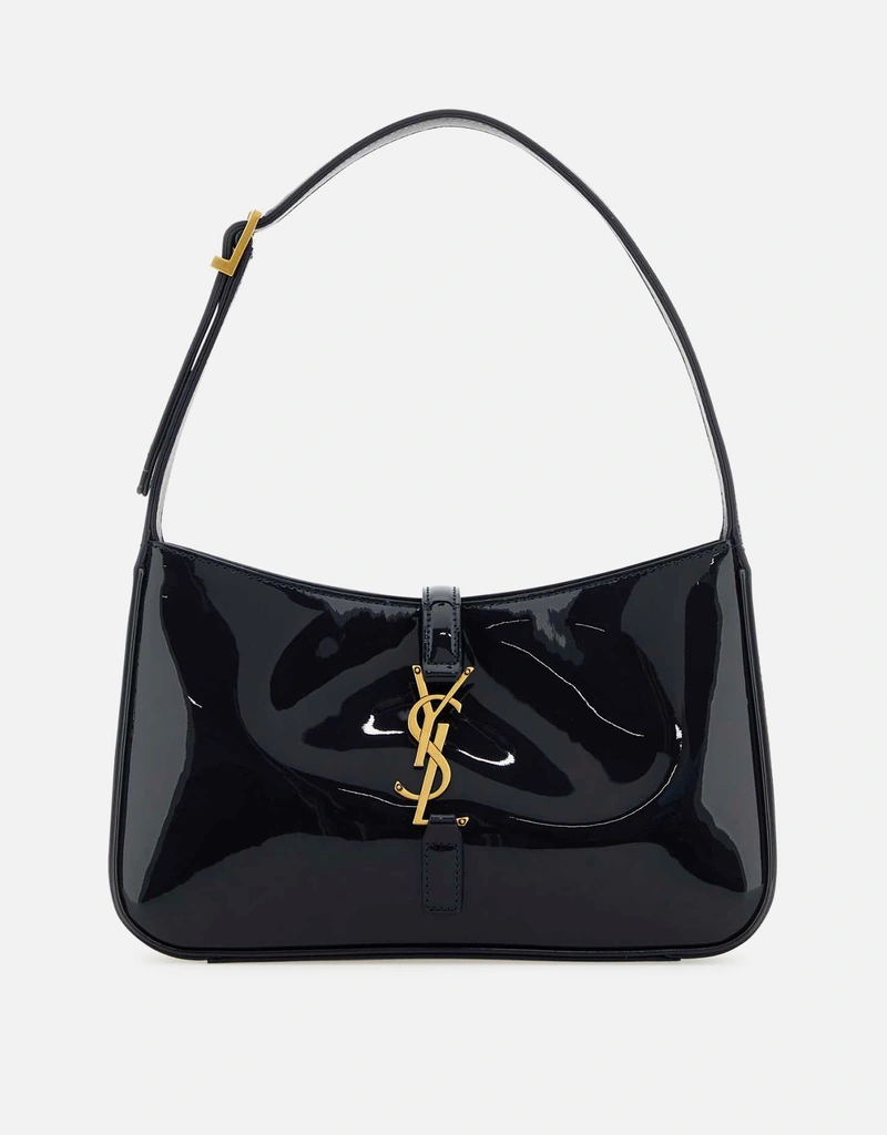 Saint Laurent ル 5 à 7 パテントカーフスキンレザーショルダーバッグ