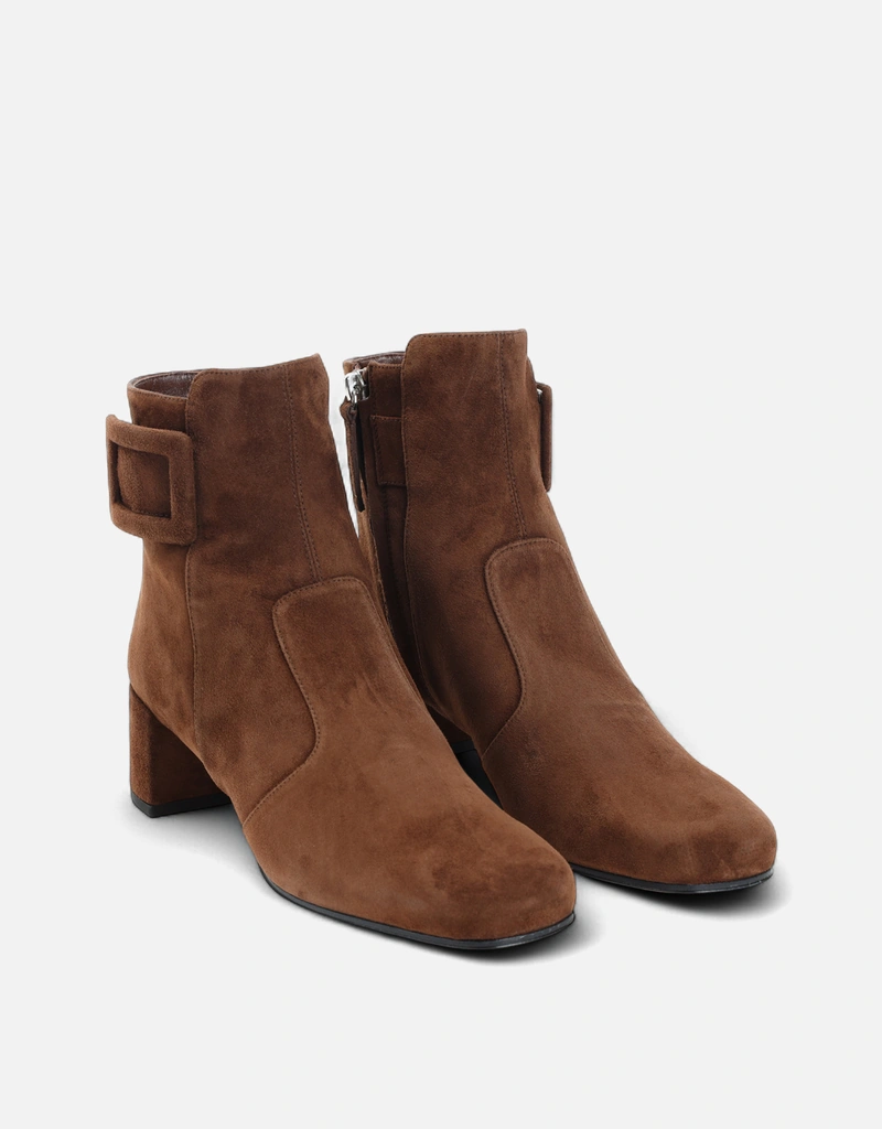 Roger Vivier トレヴィヴィエールスエードアンクルブーツ (すべての