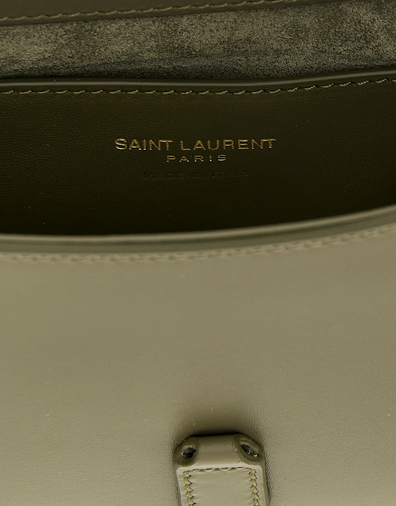 Saint Laurent ル5À7ミニスムースカーフスキンレザーハンドバッグ