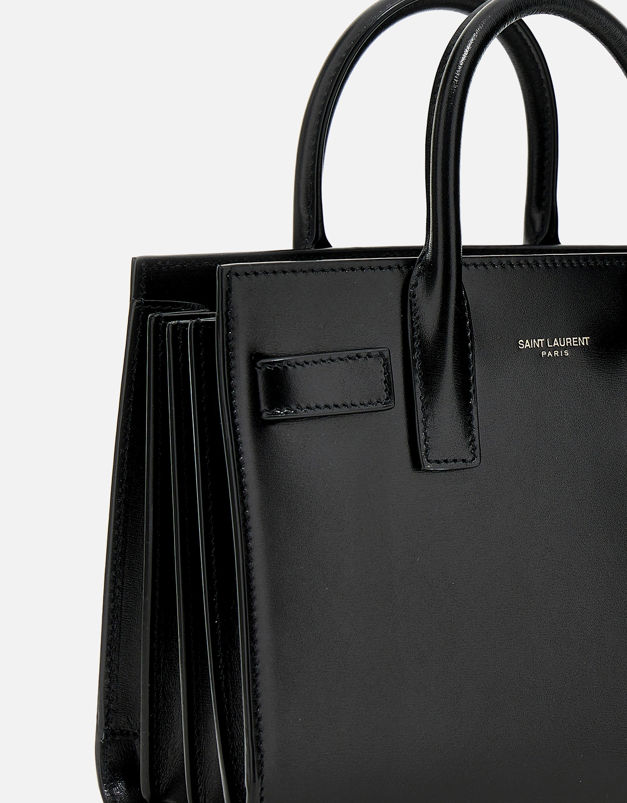 Saint Laurent Sac De Jour Nano Calfskin Leather Handbag
