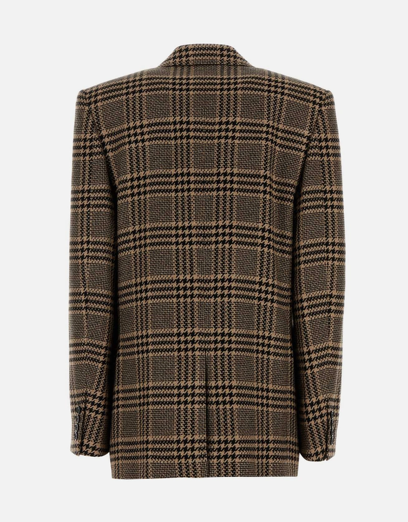 SAINT LAURENT】ダブルブレストのシルクとカシミアのブレザー SAINT