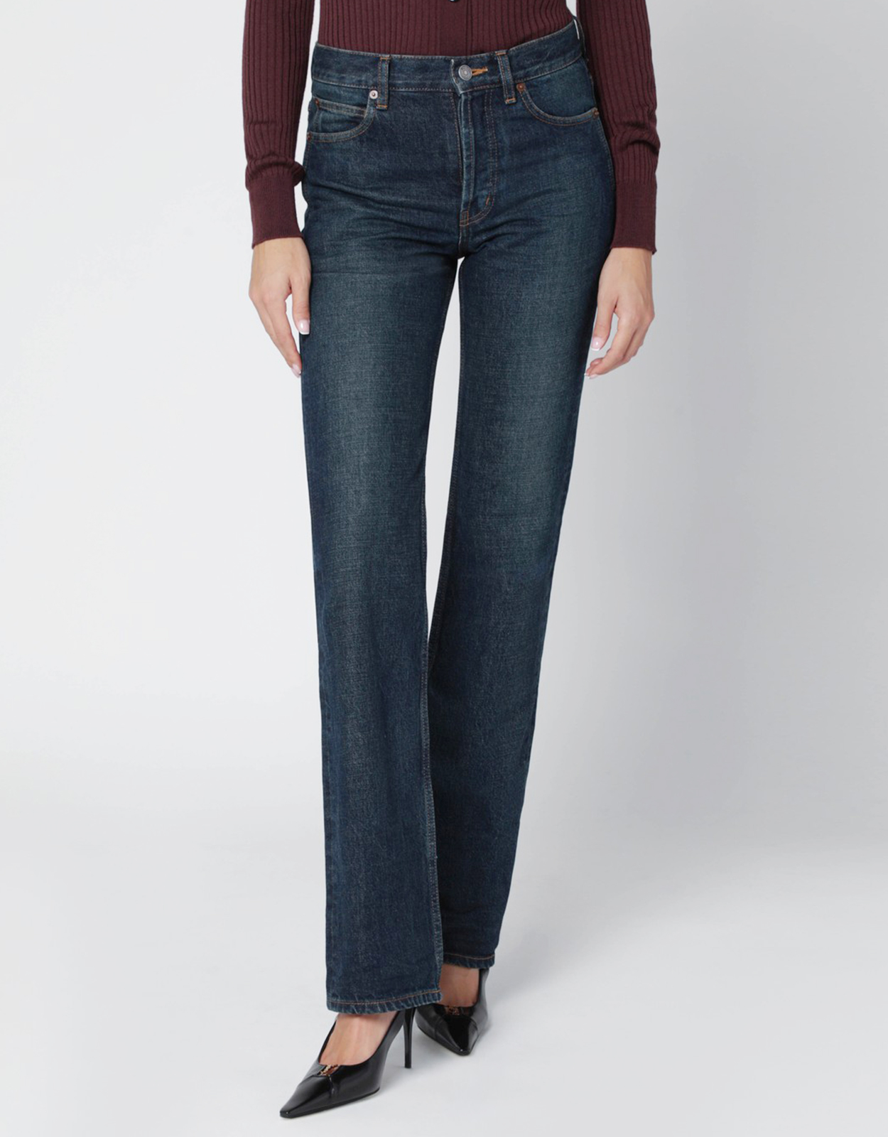 Saint Laurent Saint Laurent Nico jeans in Heritage indigo denim - 25　サンローラン ニコ ジーンズ (ヘリテージ インディゴ デニム) - 25