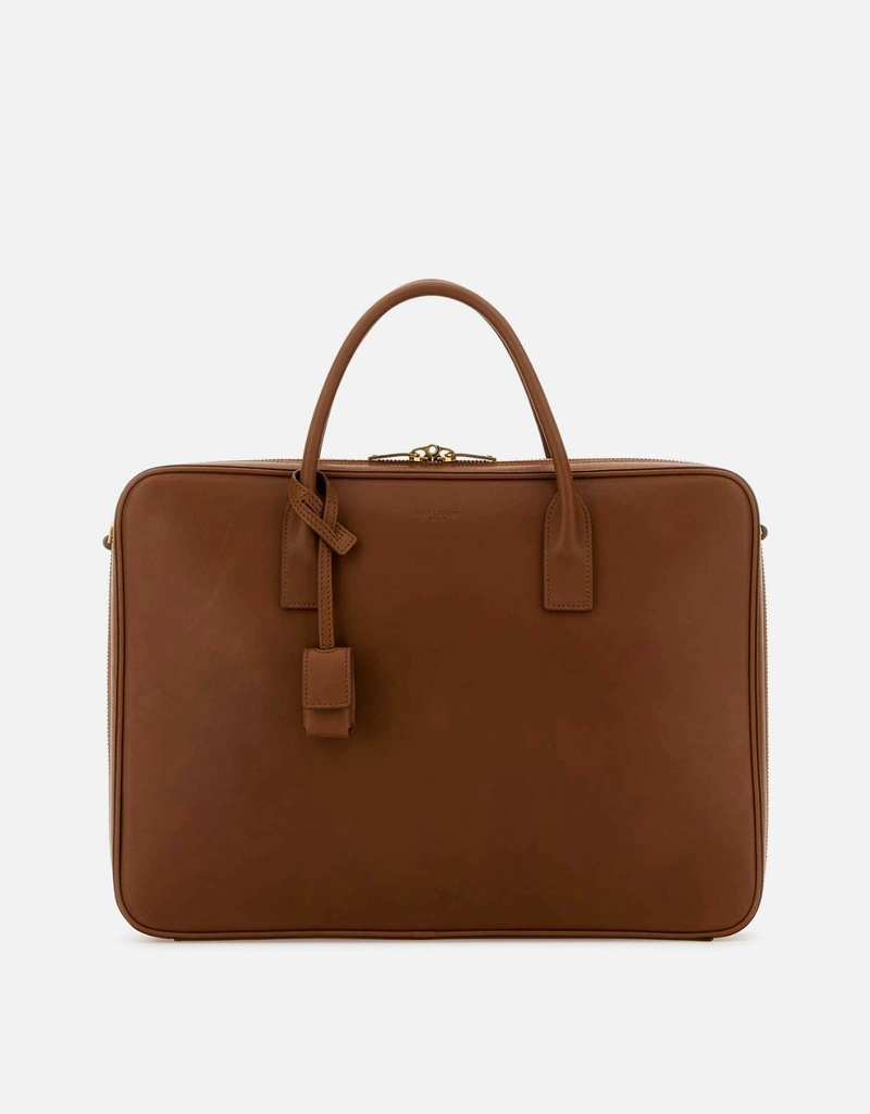 サンローラン　メンズ　ブリーフケース　グレーgood Saint Laurent メンズ Sac De Jour ラージスリム カーフスキンレザー