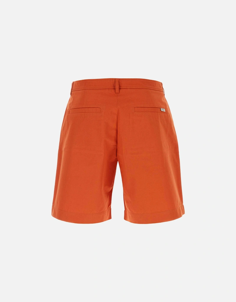 Maison Kitsuné メンズ ダークオレンジ コットン バミューダショーツ
