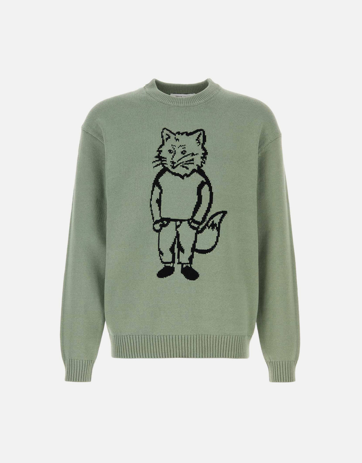 MAISON KITSUNE オリーブグリーン　ニットベスト L Maison Kitsuné Men's Cotton Blend Fox Embroidered Sweater (All New