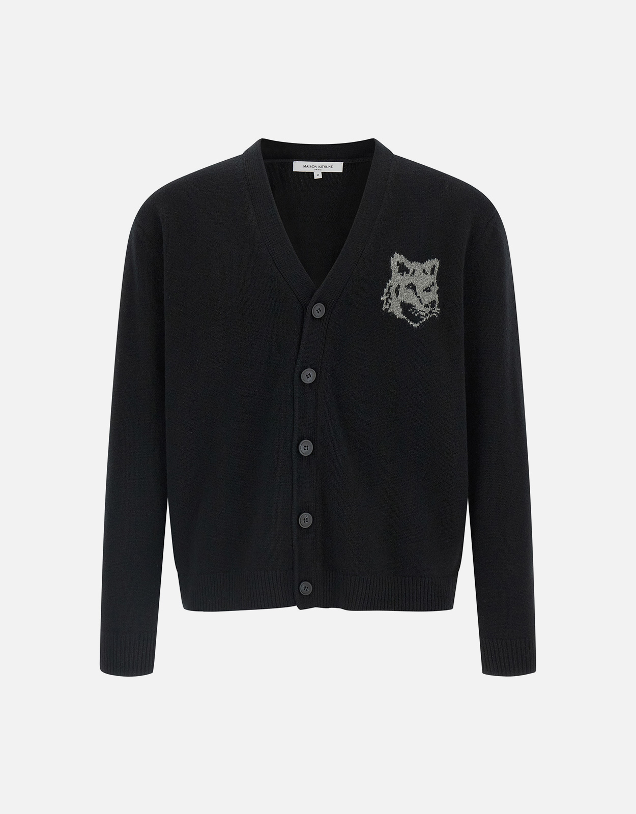 Maison Kitsuné Men's Fox Head Merino Wool Cardigan (All New In