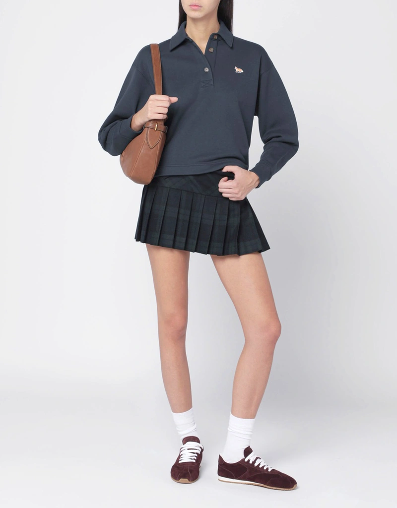 Maison Kitsuné ベビーフォックス コットン ポロスタイル クロップド