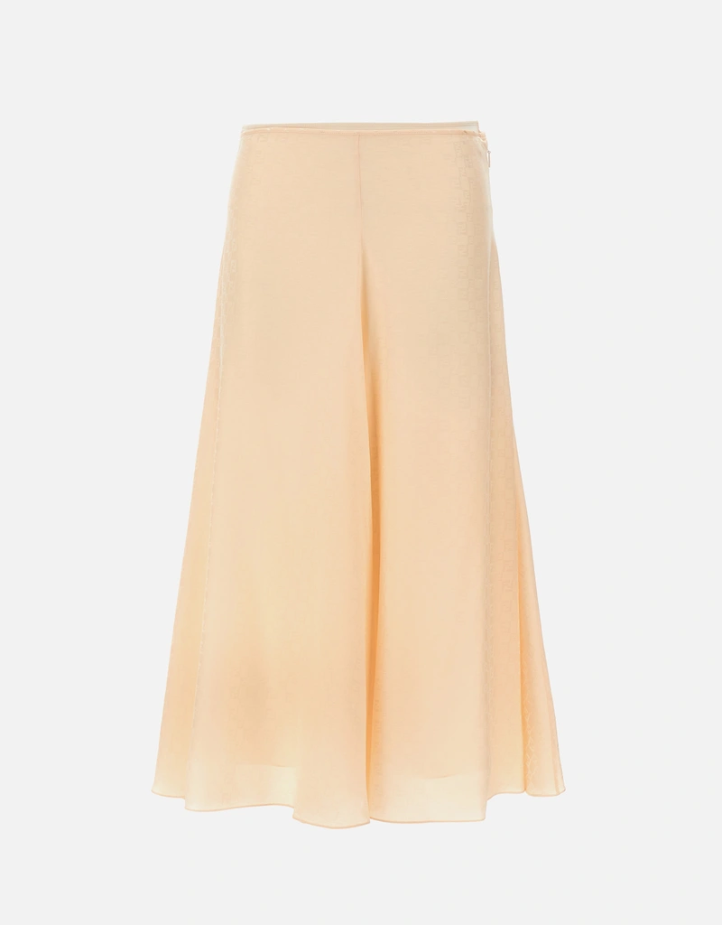 Fendi Silk Midi Skirt () IFCHIC.COM