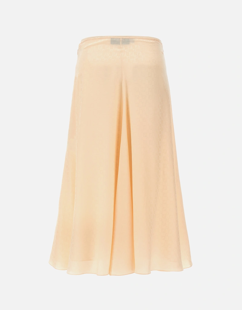 Fendi Silk Midi Skirt () IFCHIC.COM