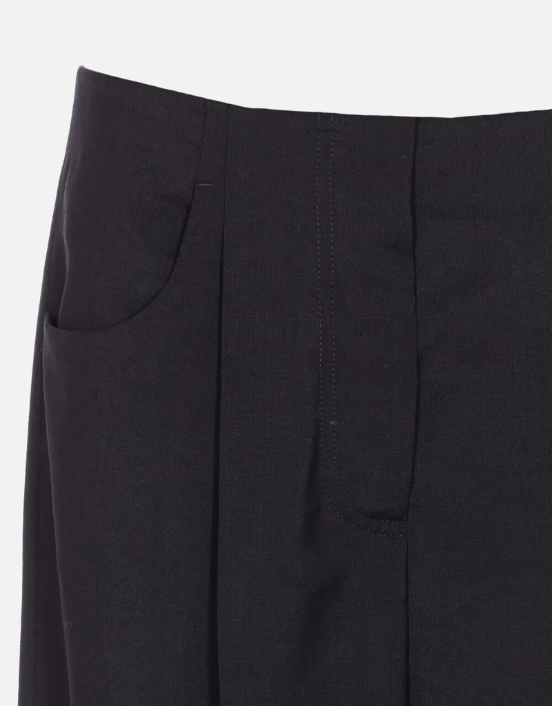 Fendi Black wool and mohair trousers (Pants,Wide Leg Pants) IFCHIC.COM