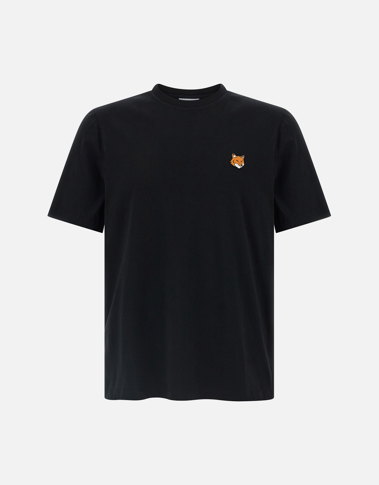 【新品】MAISON KITSUNE Tシャツ ブラック Sサイズ 黒 Maison Kitsuné Black regular T-shirt with logo patch (All New In