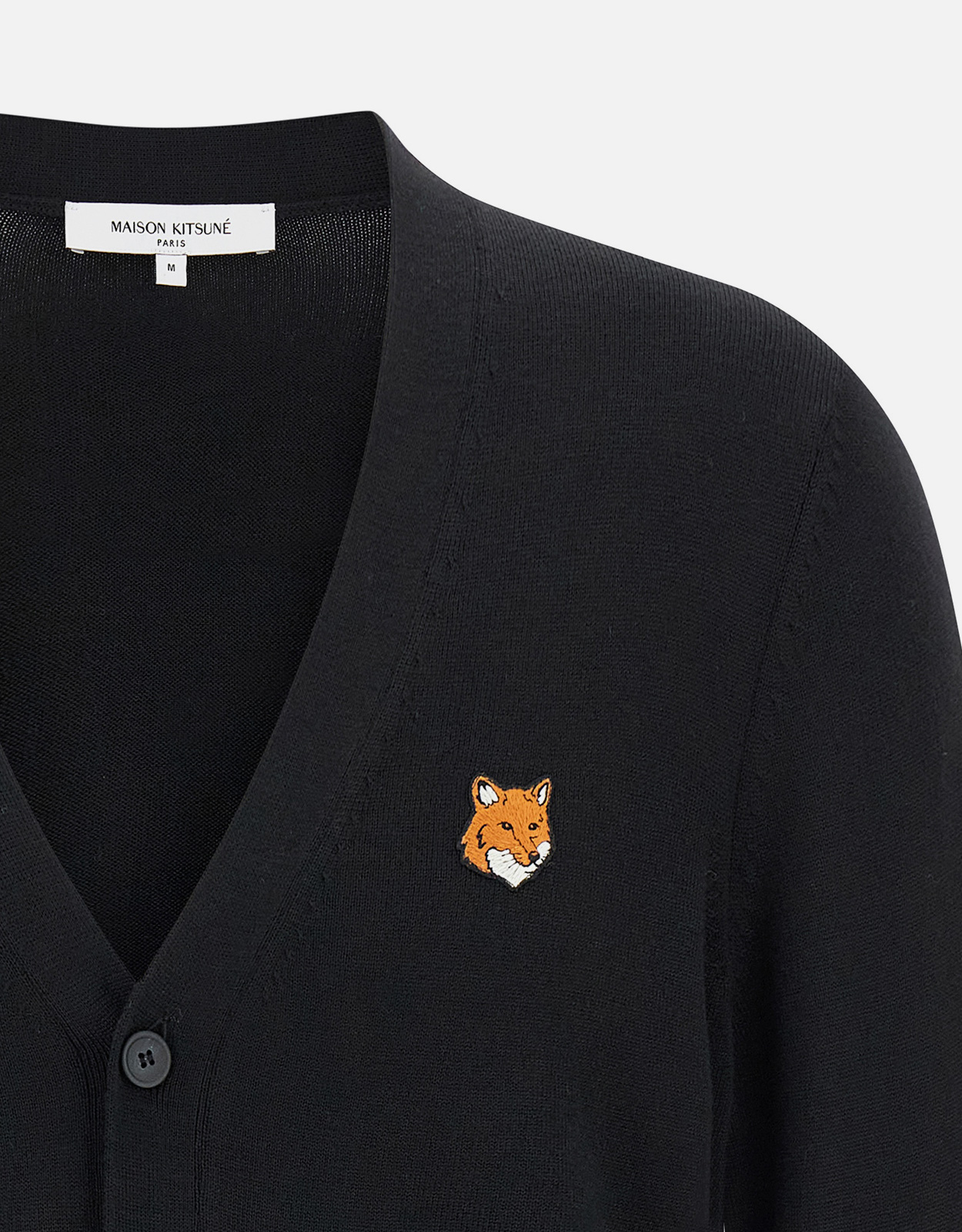 Maison Kitsuné Men's Fox Head Merino Regular Cardigan (All New In