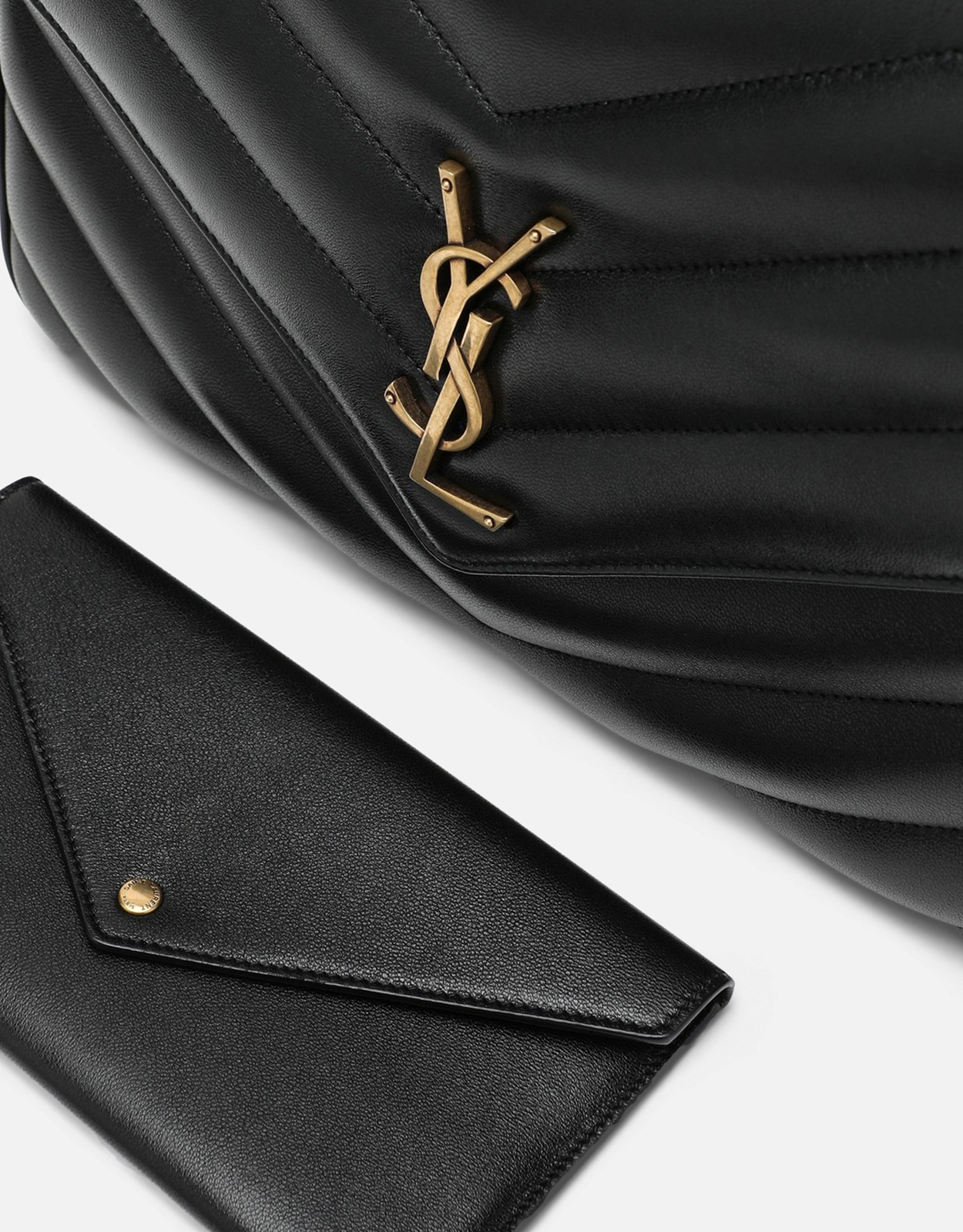 Saint Laurent ルル 大型 マトラッセ ラムスキン チェーン ショルダー