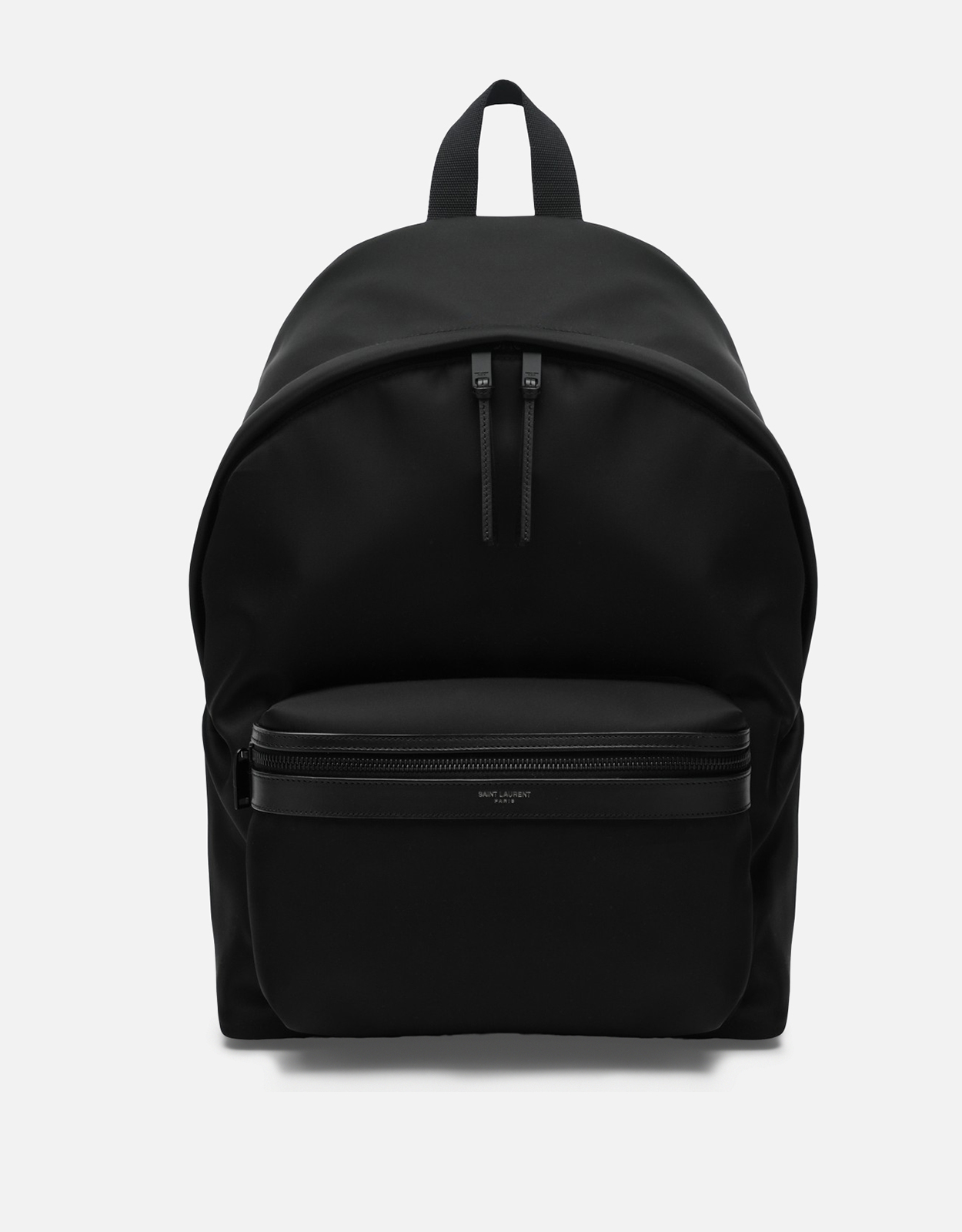 Saint Laurent Black leather and nylon backpack　サンローラン ブラック レザー＆ナイロン バックパック Saint