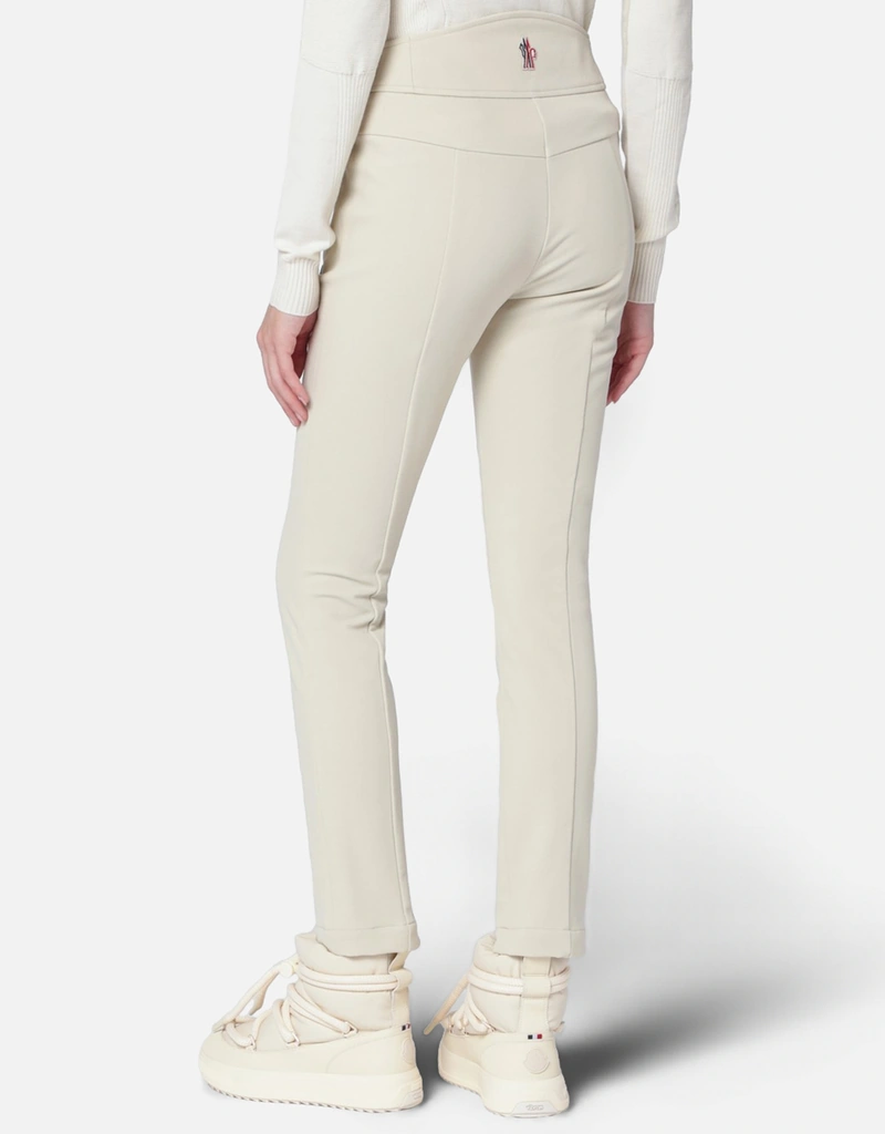 Moncler Grenoble アイボリースリムコットンパンツ (パンツ) IFCHIC.COM
