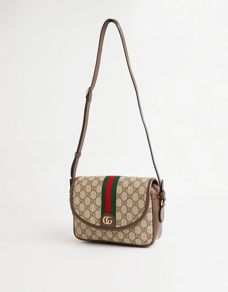 Gucci オフィディア小型キャンバスレザークロスボディバッグ () IFCHIC.COM