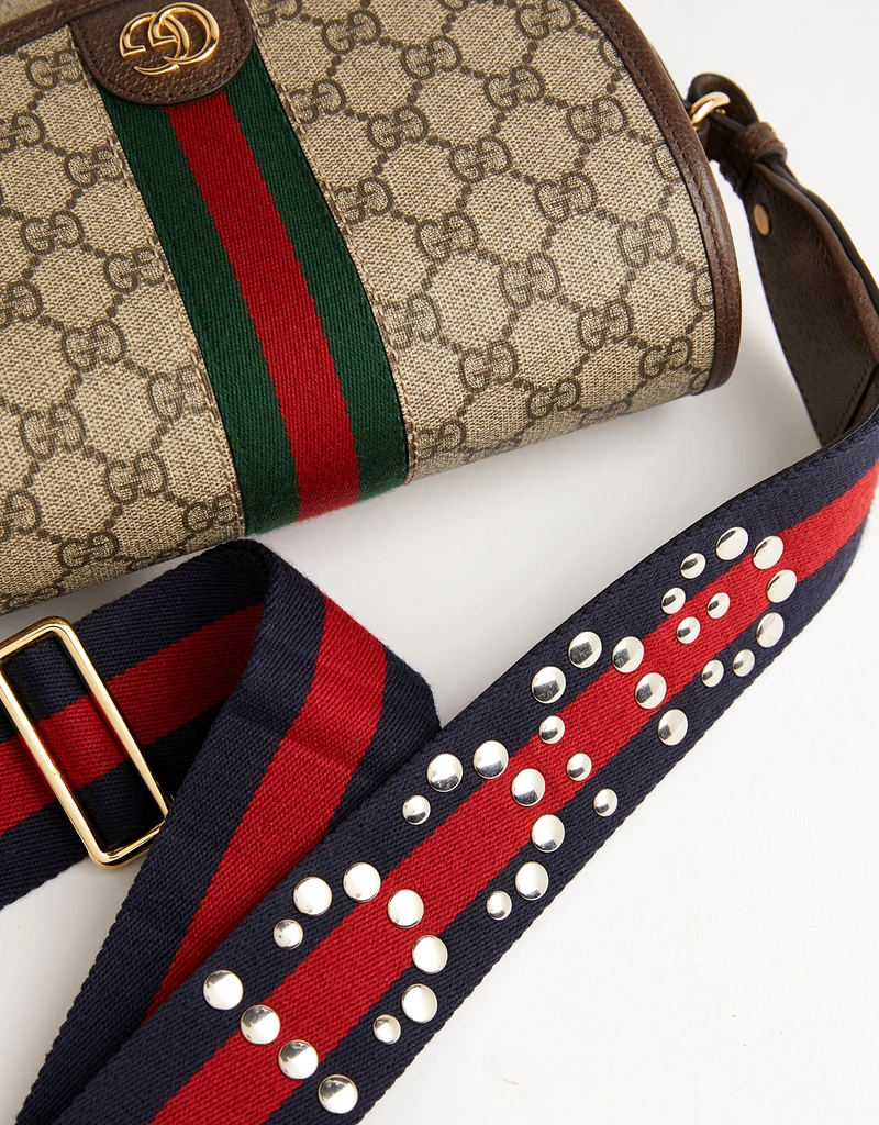 Gucci オフィディア小型キャンバスレザークロスボディバッグ () IFCHIC.COM