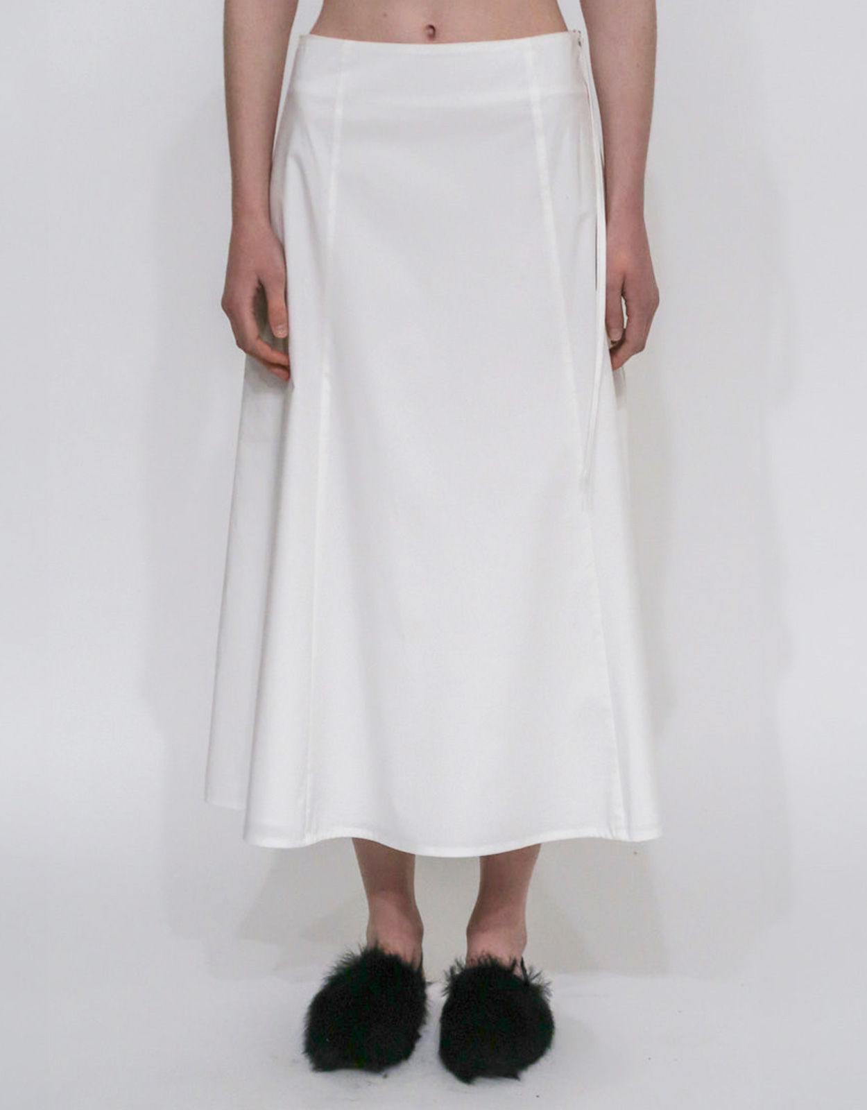 ホワイト サイドジッパースカート Rosetta Getty Aラインジッパースカート (すべての新品) IFCHIC.COM